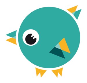 Word Bird character_teal